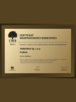 Certyfikat Wiarygodności Biznesowej